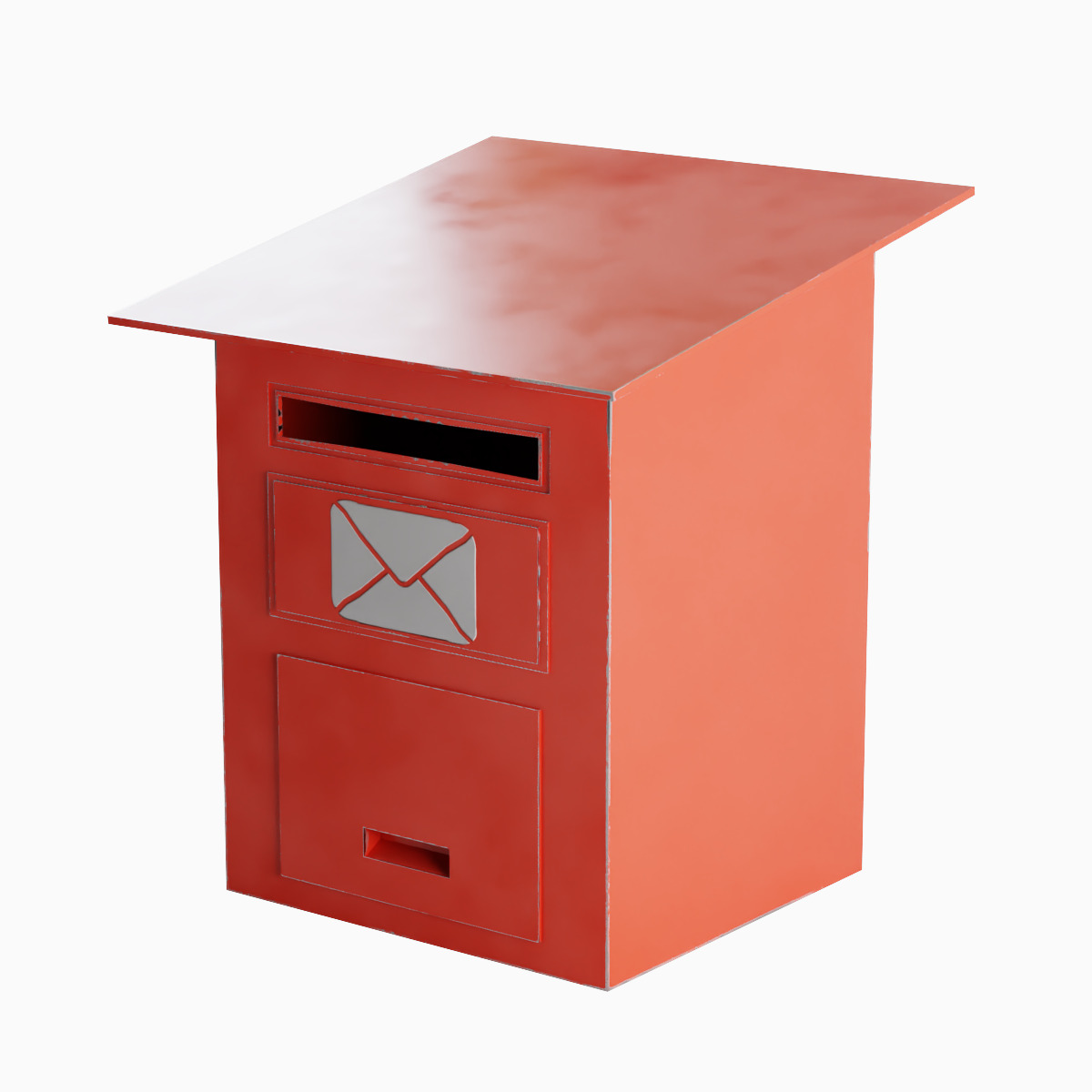Postbox 01 Low-poly 3D model_5