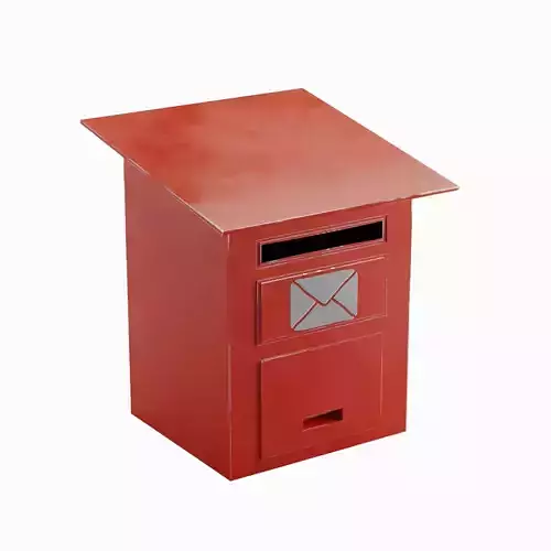 Postbox 01 Low-poly 3D model