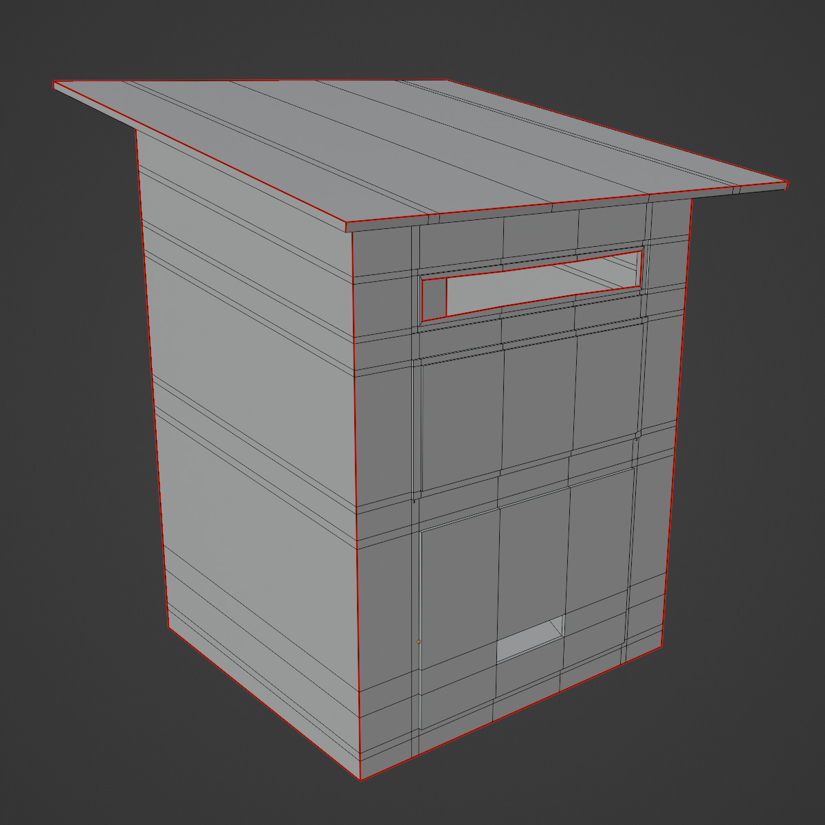 Postbox 01 Low-poly 3D model_9