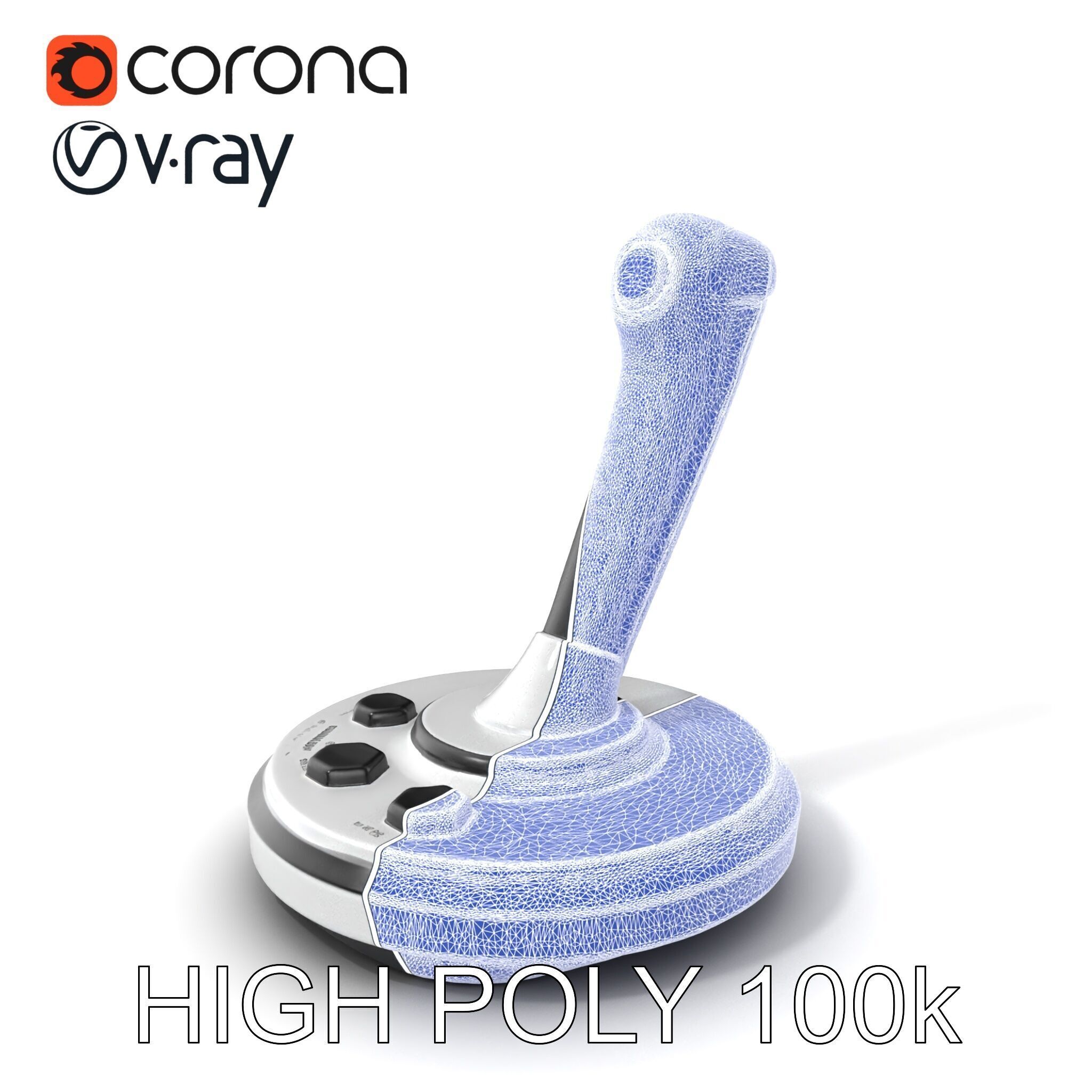 Precision Crane Game Joystick model pack Low-poly 3D model_10