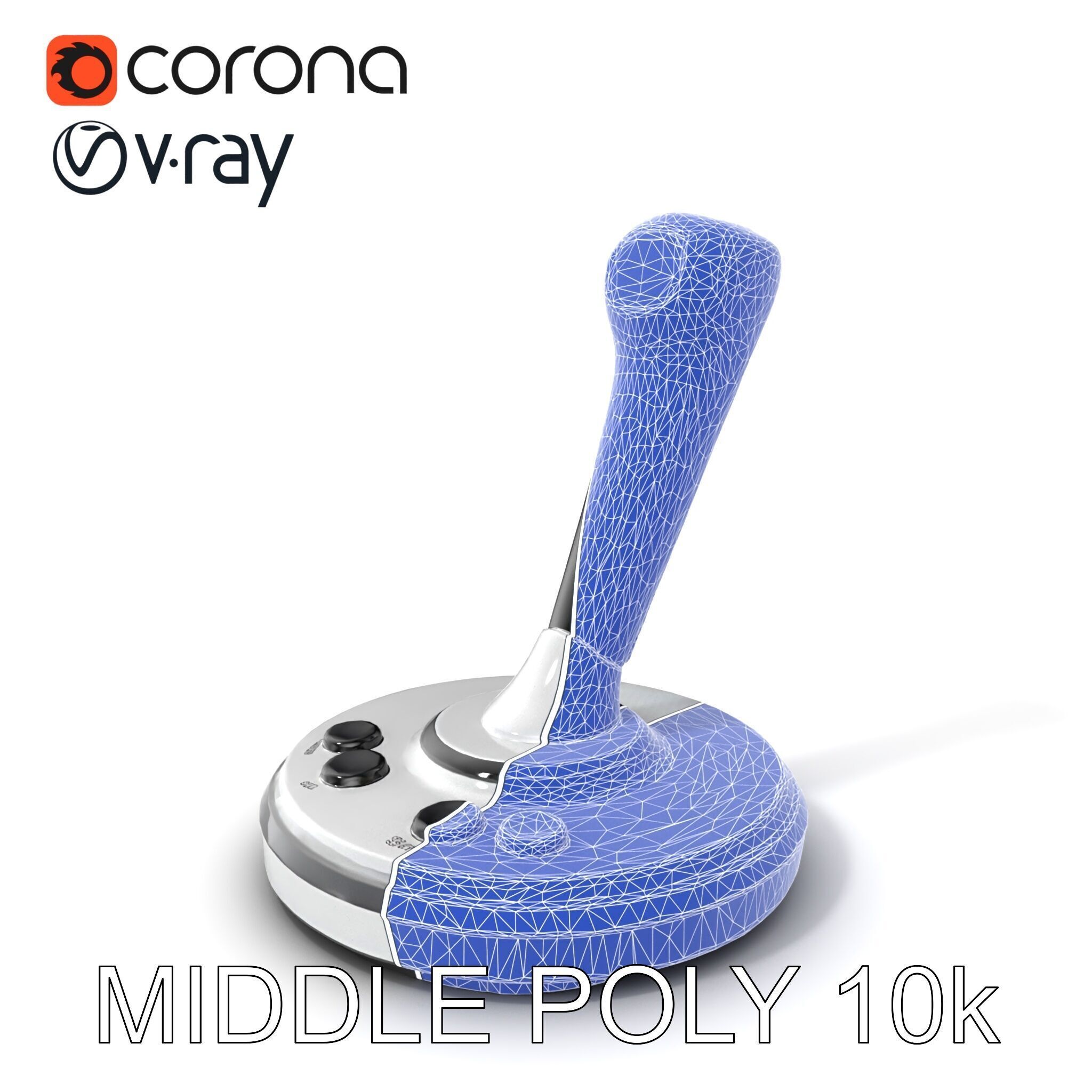 Precision Crane Game Joystick model pack Low-poly 3D model_6
