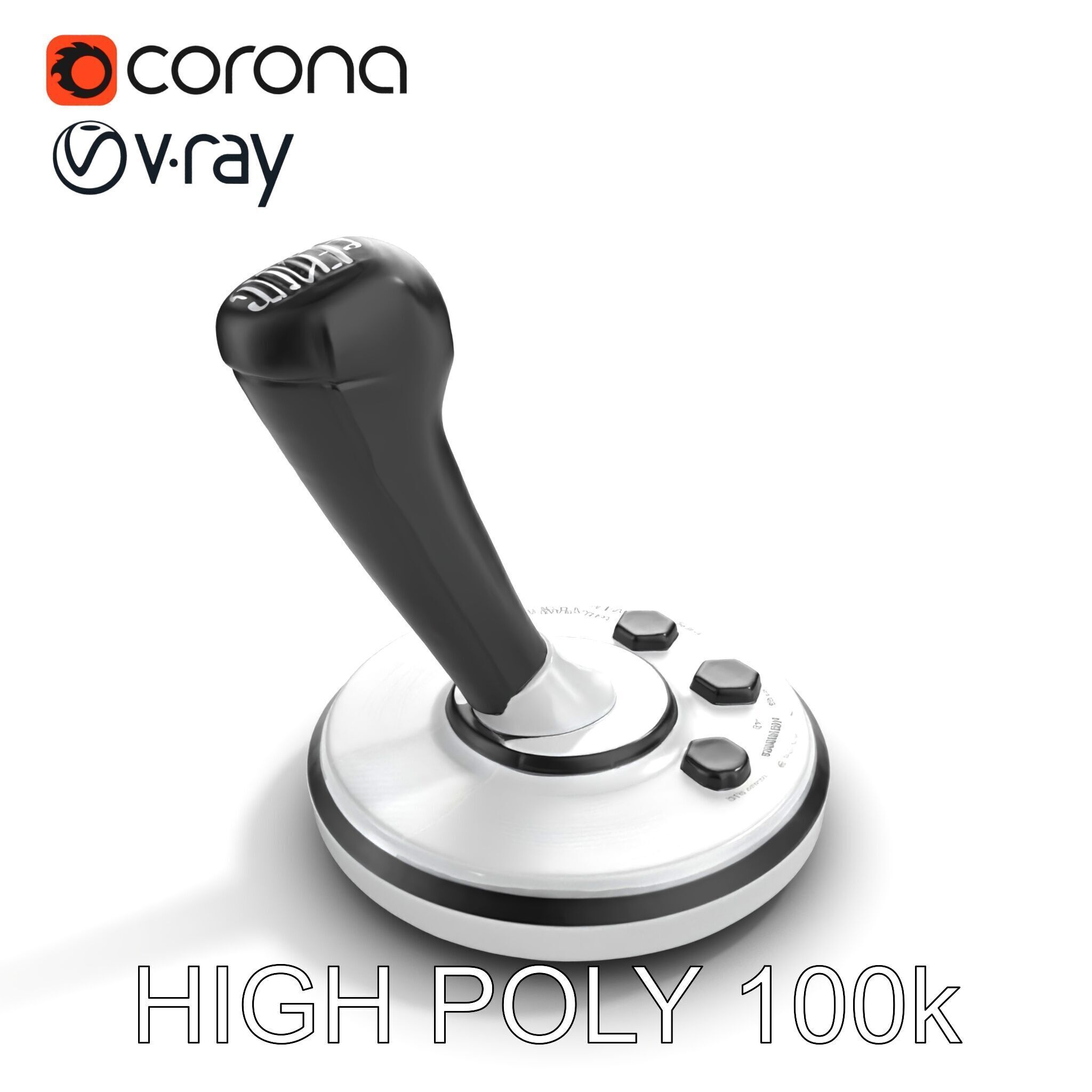Precision Crane Game Joystick model pack Low-poly 3D model_12