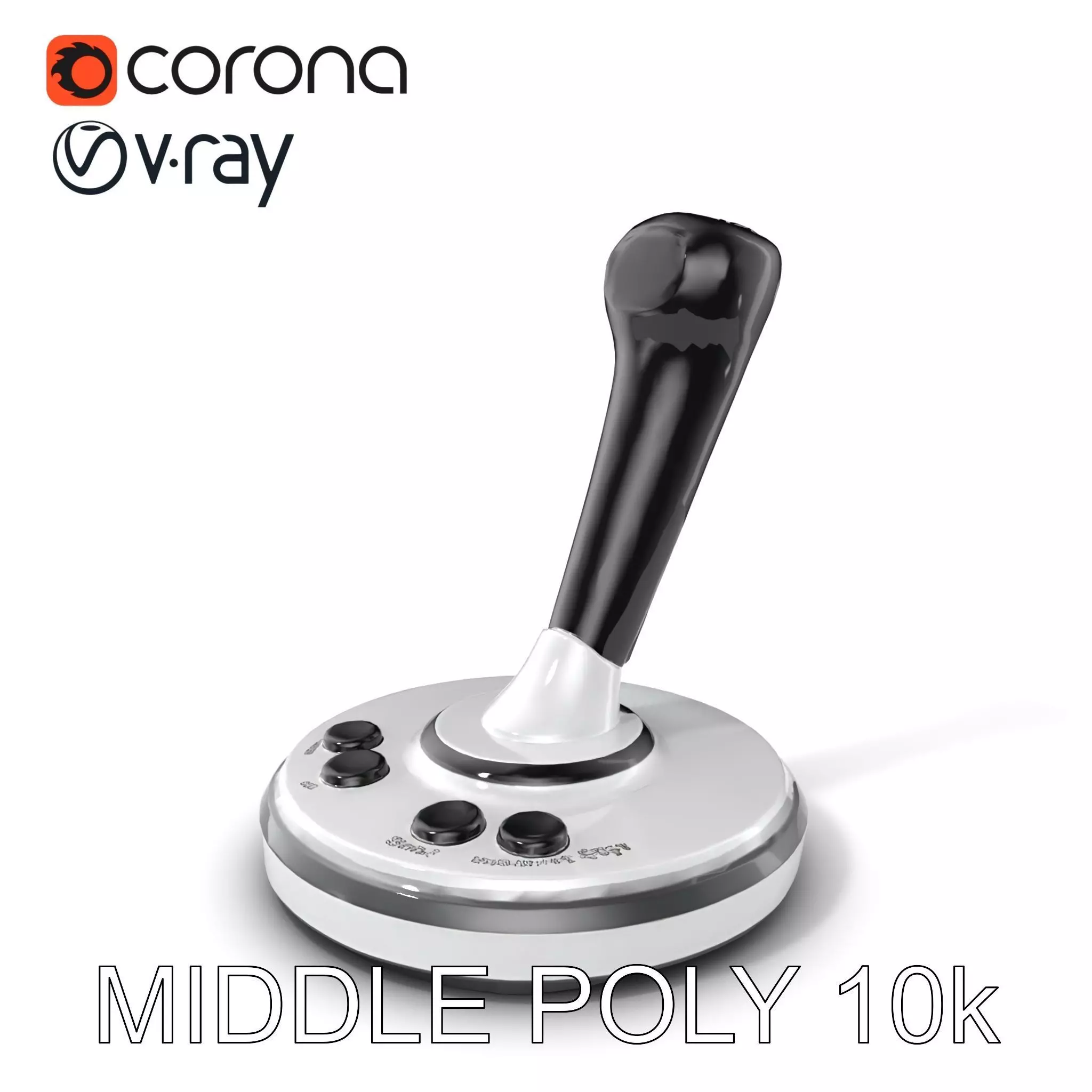 Precision Crane Game Joystick model pack Low-poly 3D model_0