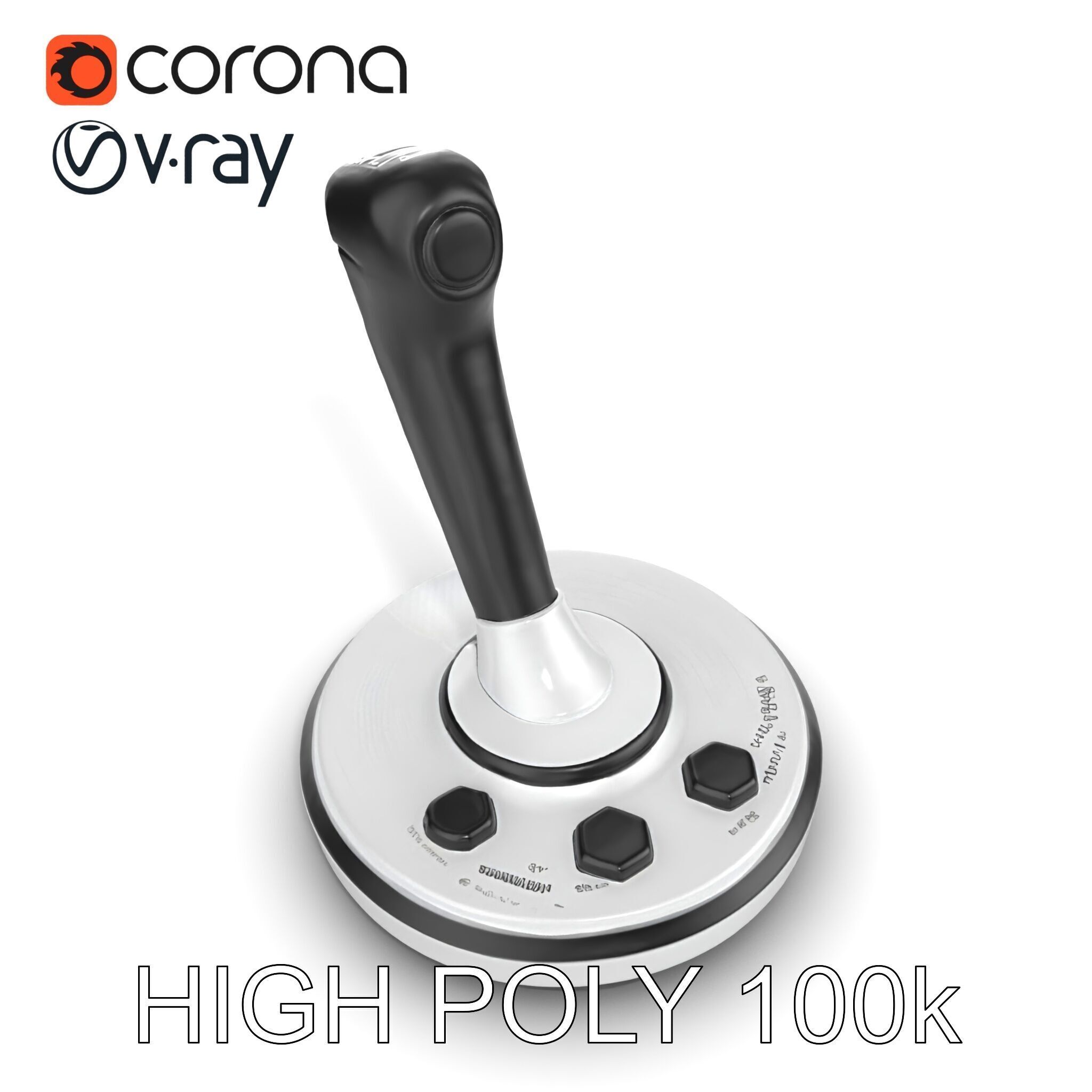 Precision Crane Game Joystick model pack Low-poly 3D model_32
