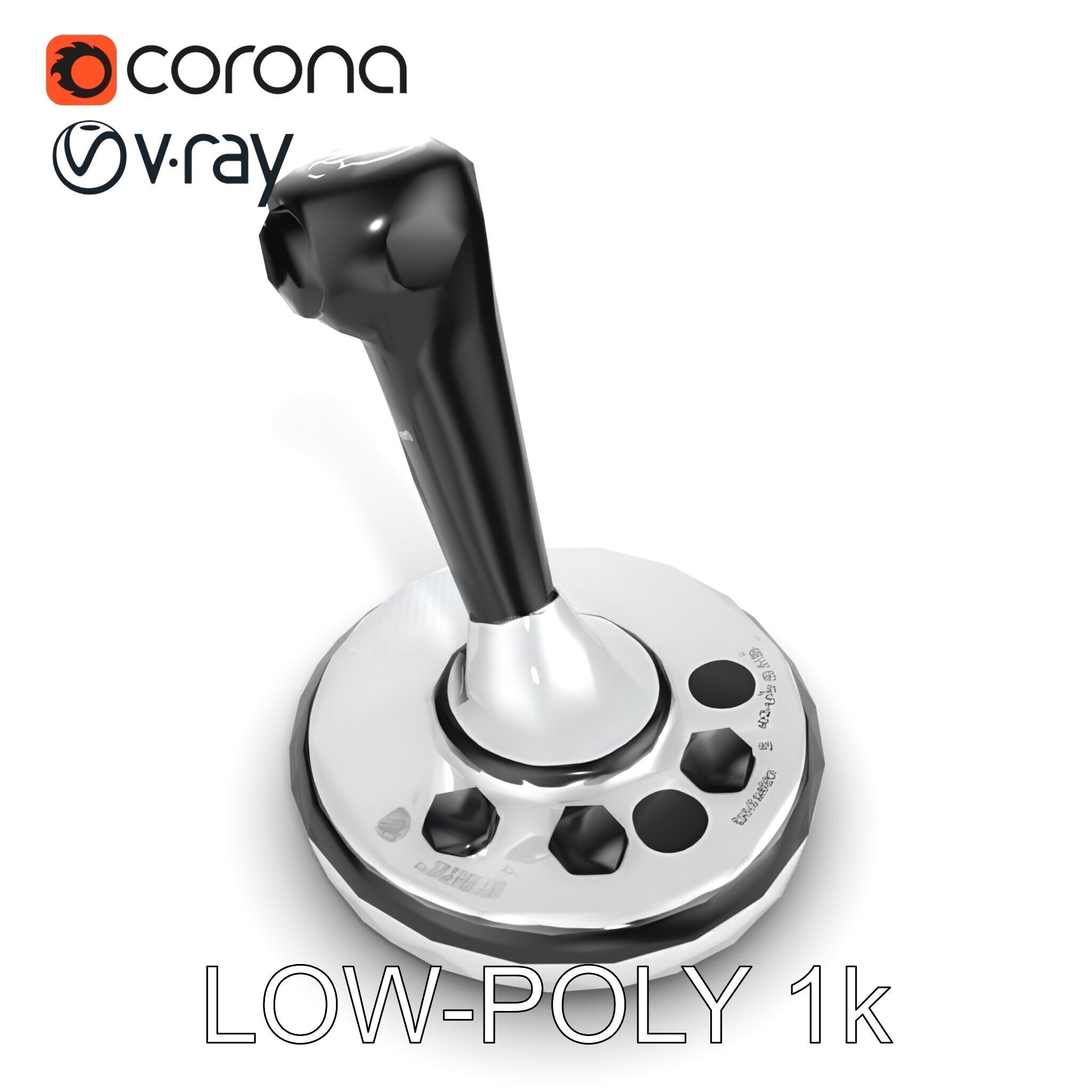 Precision Crane Game Joystick model pack Low-poly 3D model_26