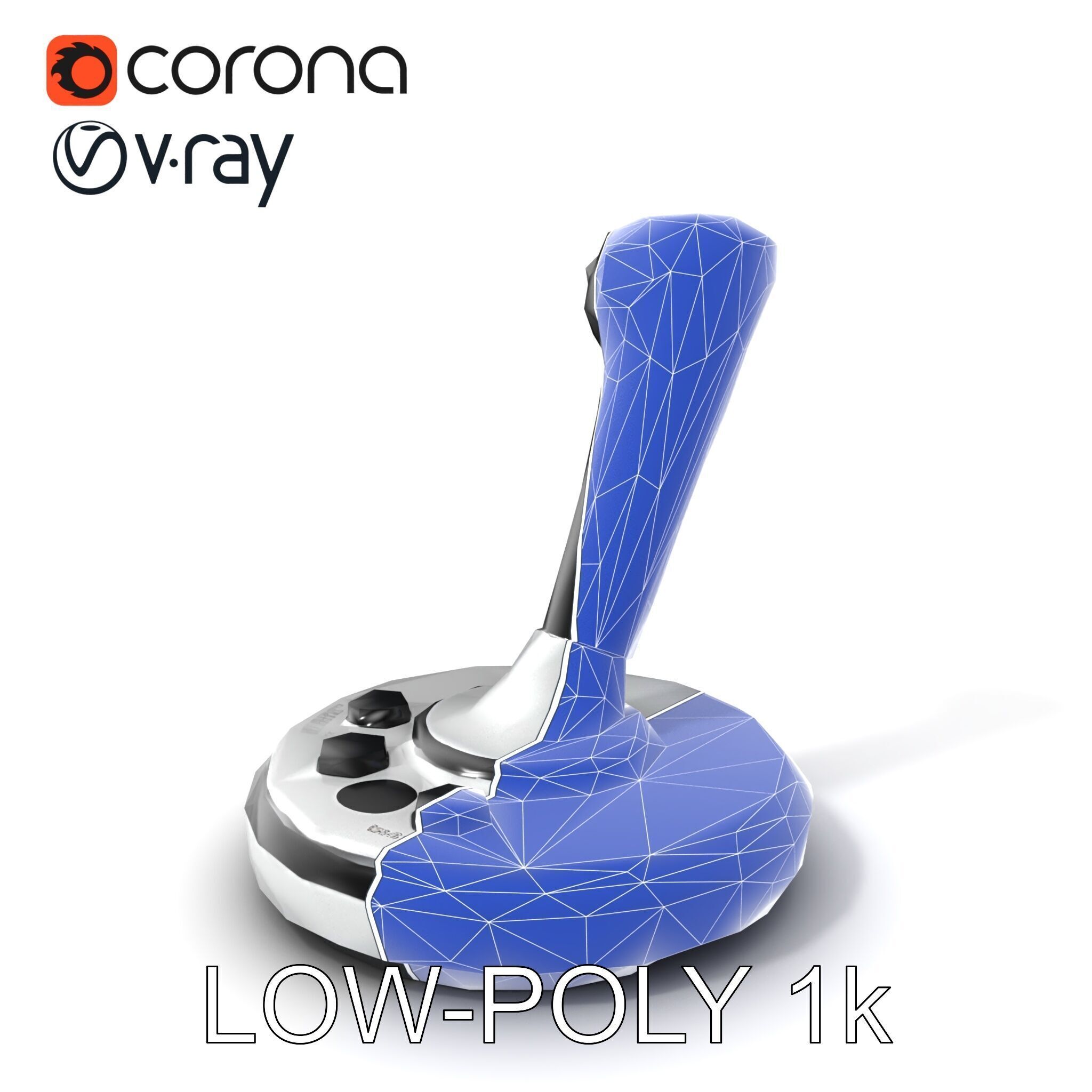 Precision Crane Game Joystick model pack Low-poly 3D model_7
