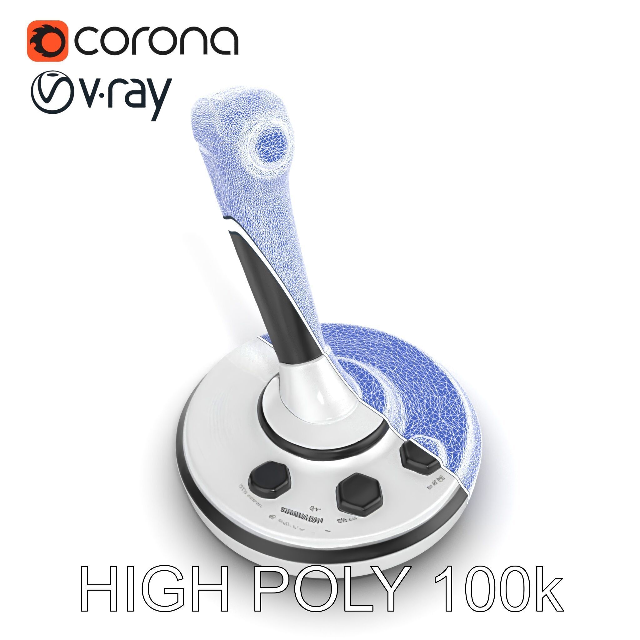Precision Crane Game Joystick model pack Low-poly 3D model_16