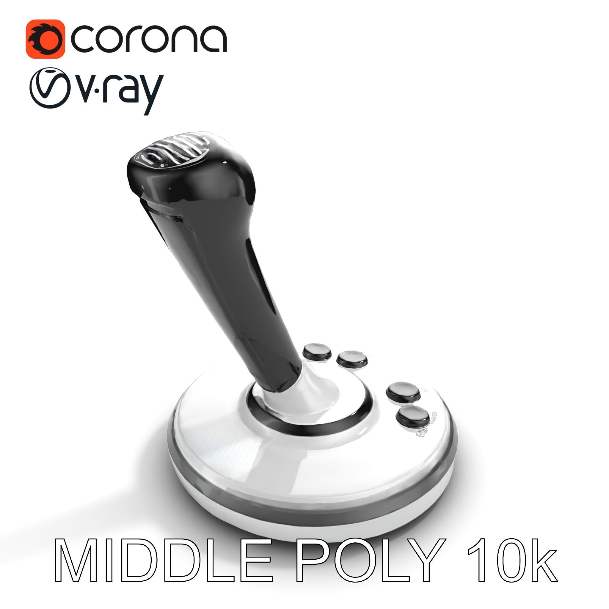Precision Crane Game Joystick model pack Low-poly 3D model_8
