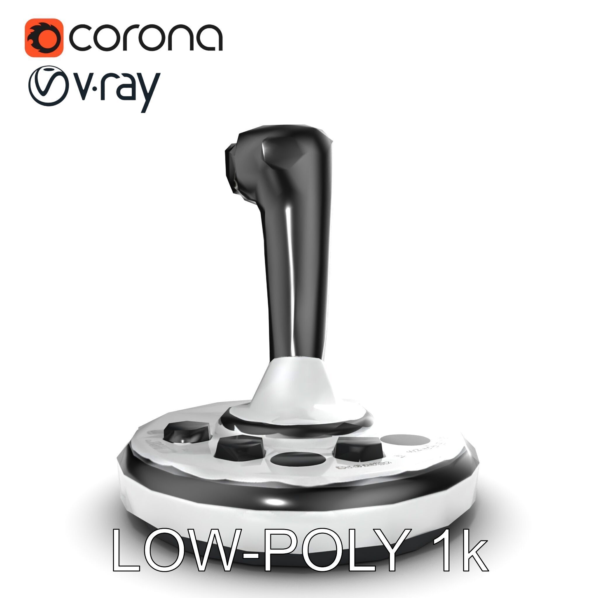 Precision Crane Game Joystick model pack Low-poly 3D model_25