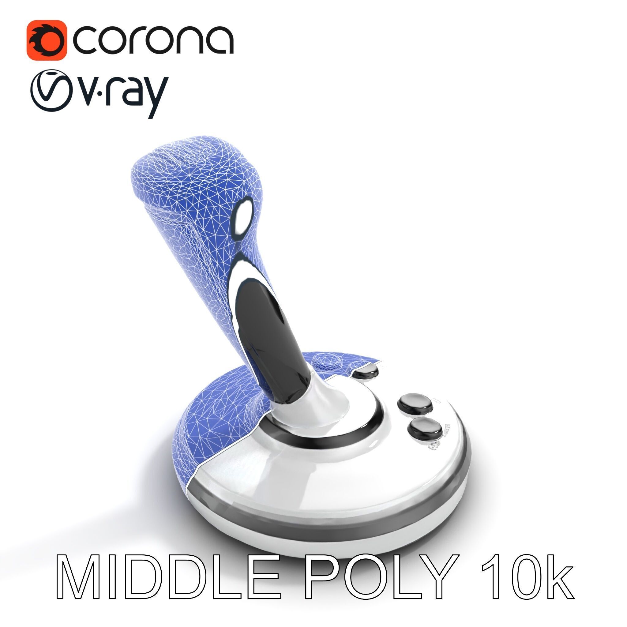 Precision Crane Game Joystick model pack Low-poly 3D model_11
