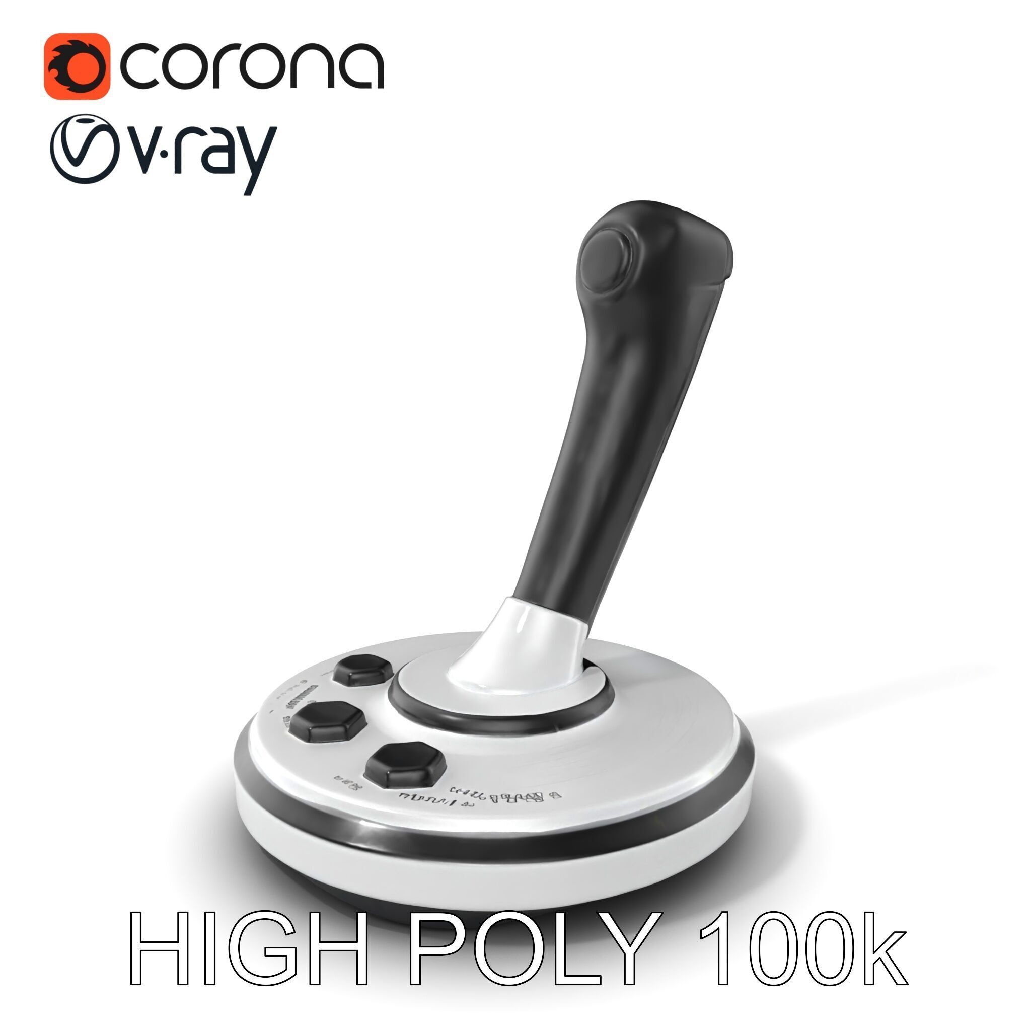 Precision Crane Game Joystick model pack Low-poly 3D model_2