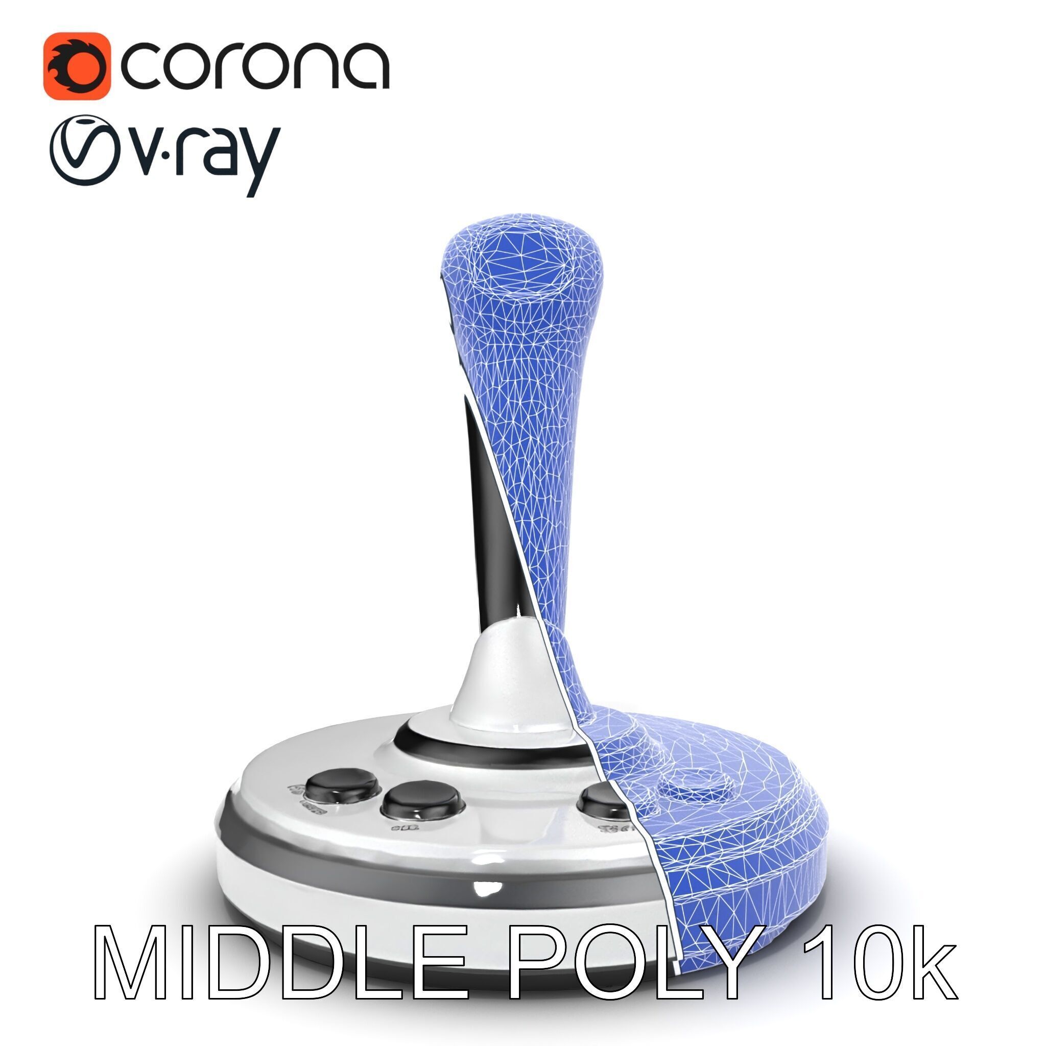 Precision Crane Game Joystick model pack Low-poly 3D model_17