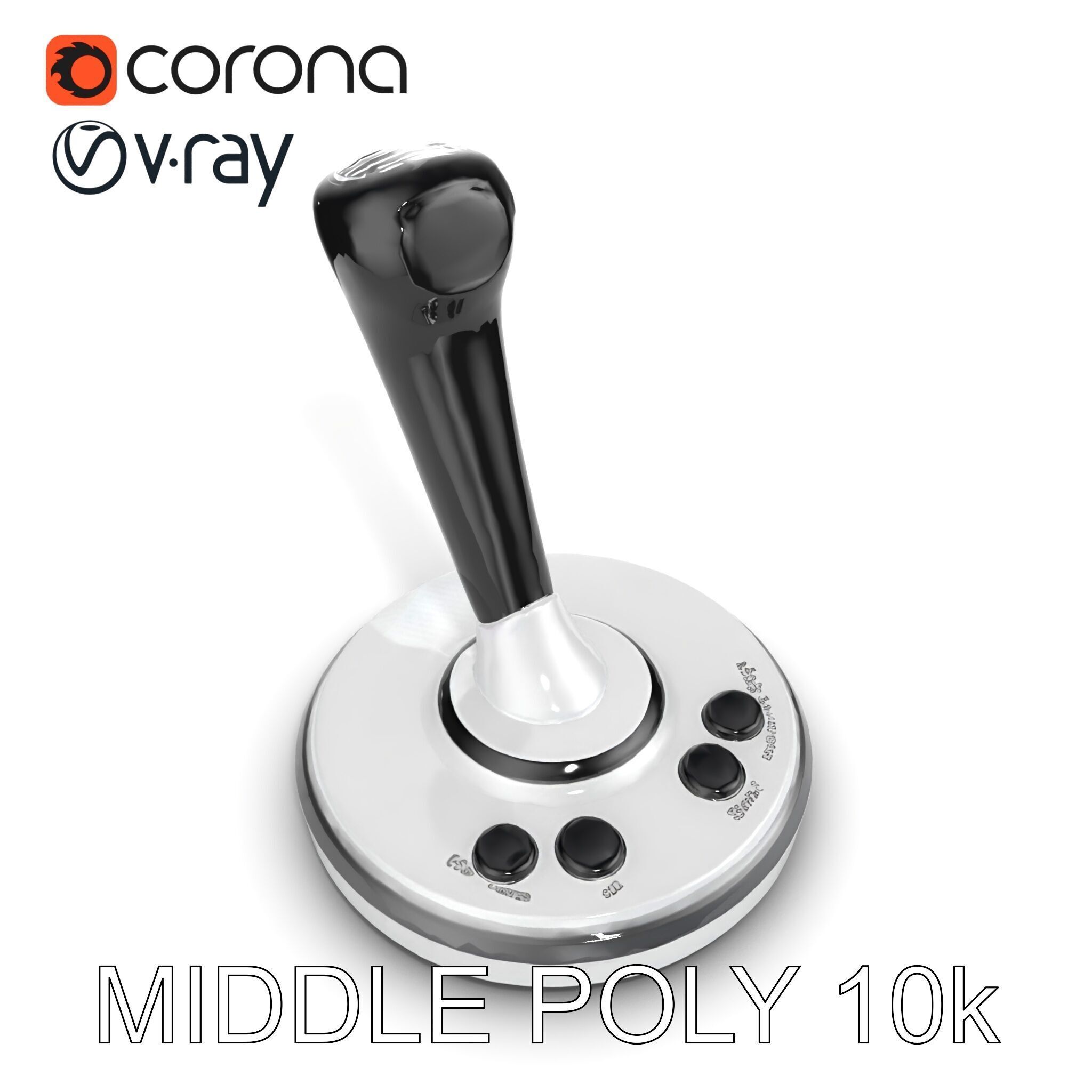 Precision Crane Game Joystick model pack Low-poly 3D model_15