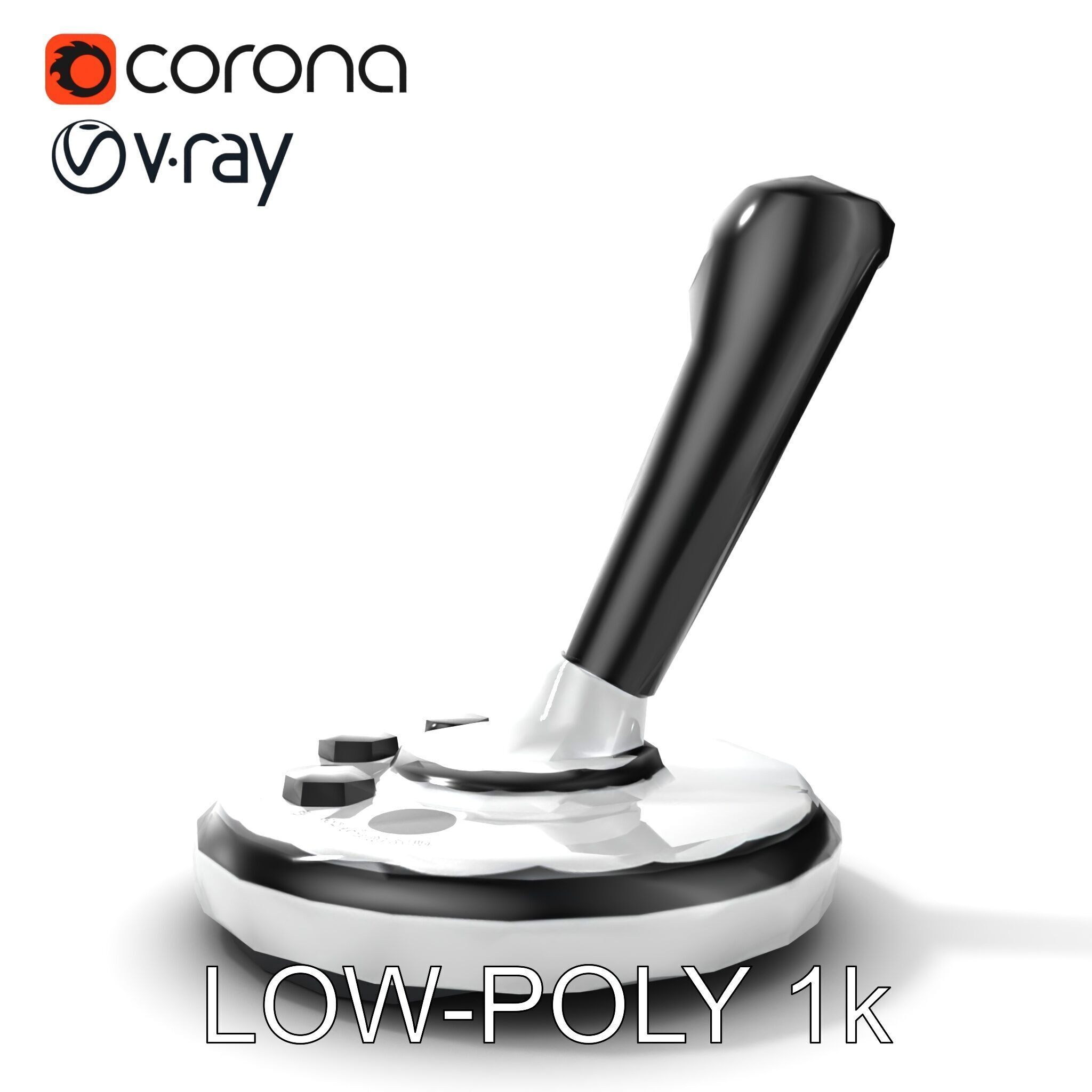 Precision Crane Game Joystick model pack Low-poly 3D model_14