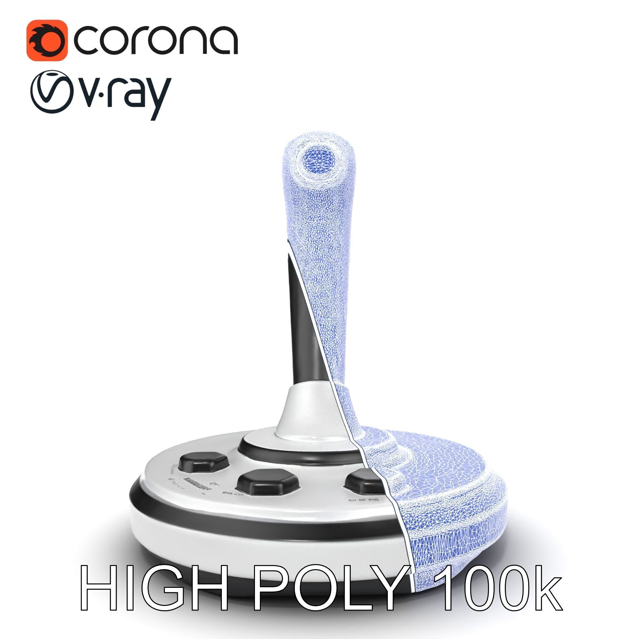 Precision Crane Game Joystick model pack Low-poly 3D model_30