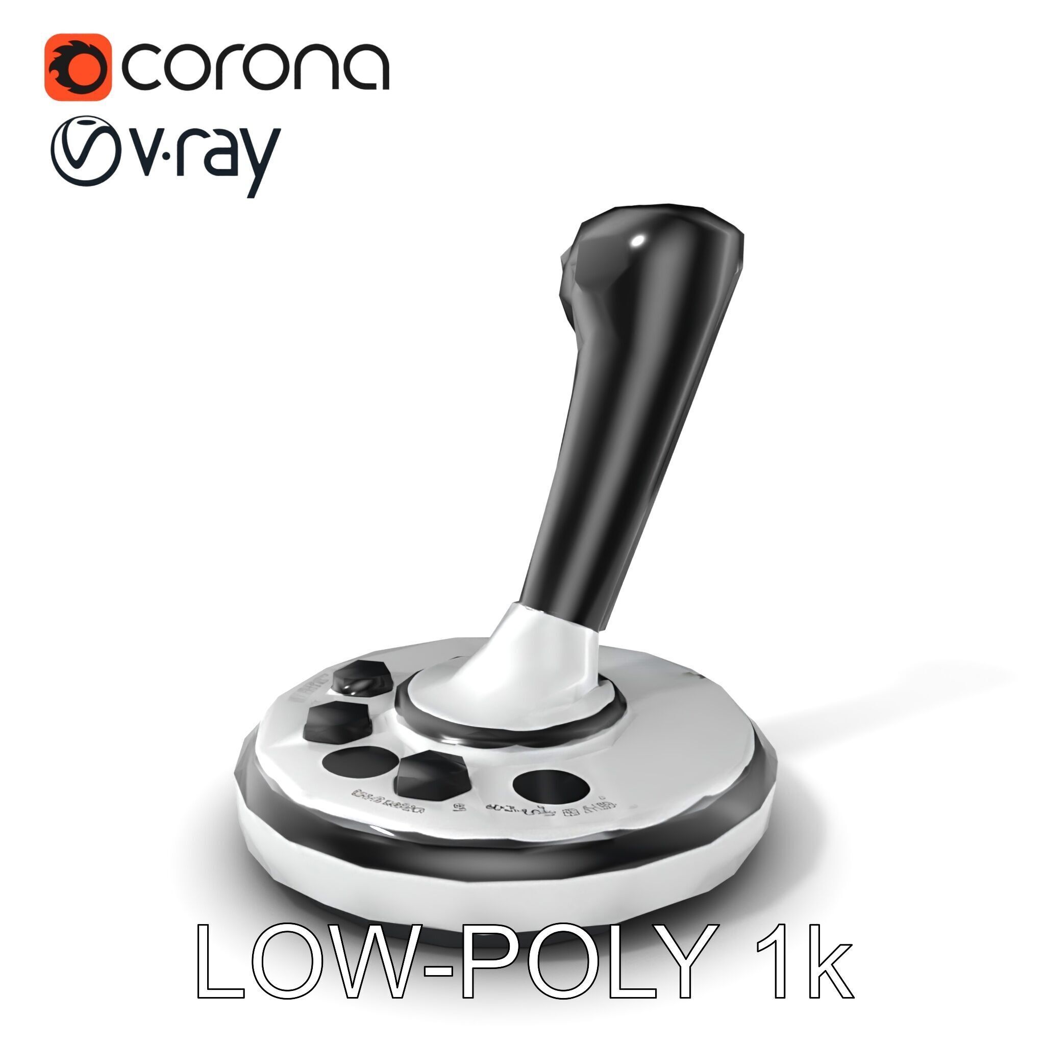 Precision Crane Game Joystick model pack Low-poly 3D model_5