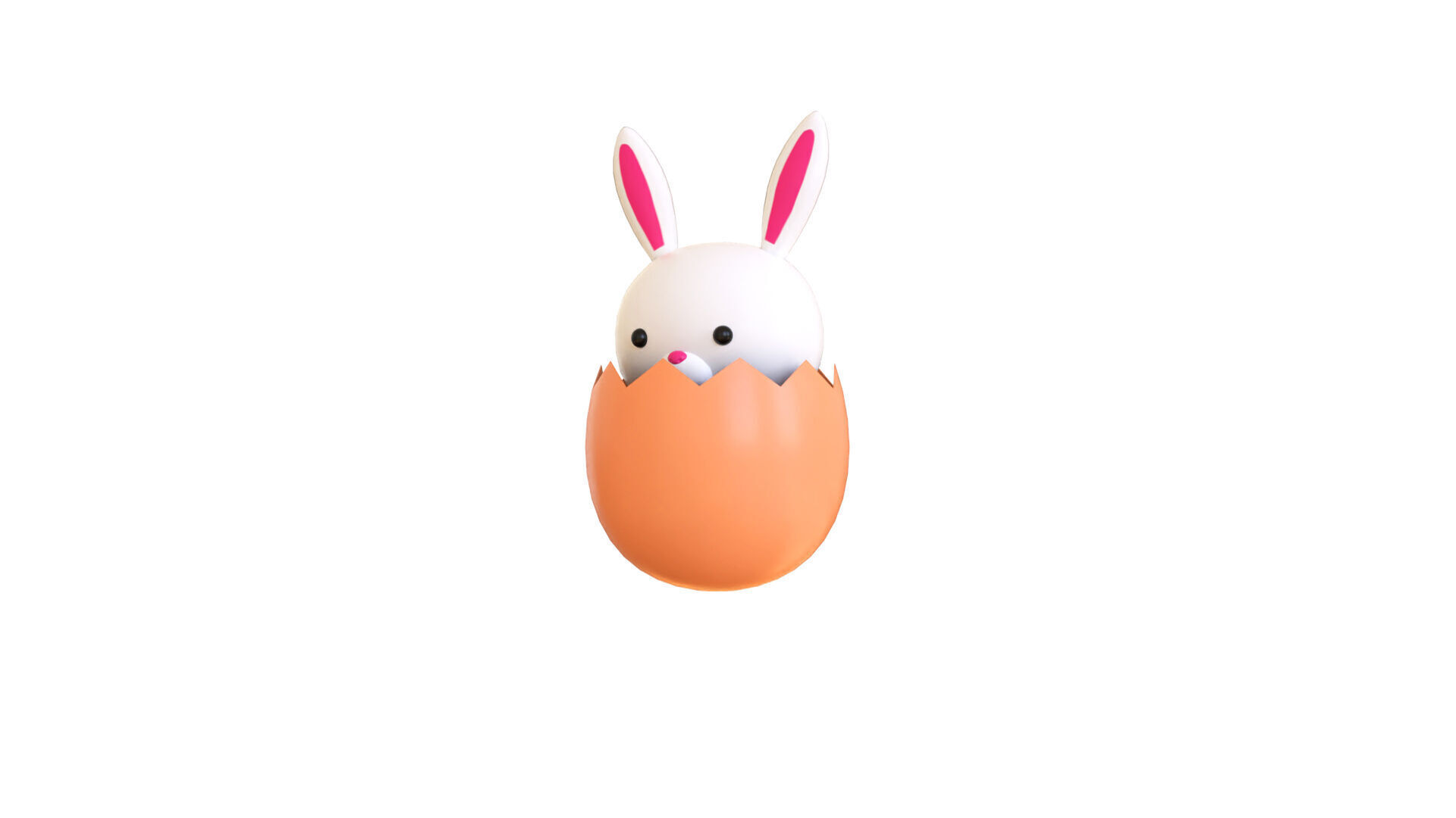 Easter Rabbit Eggs 02 Low-poly 3D model_5