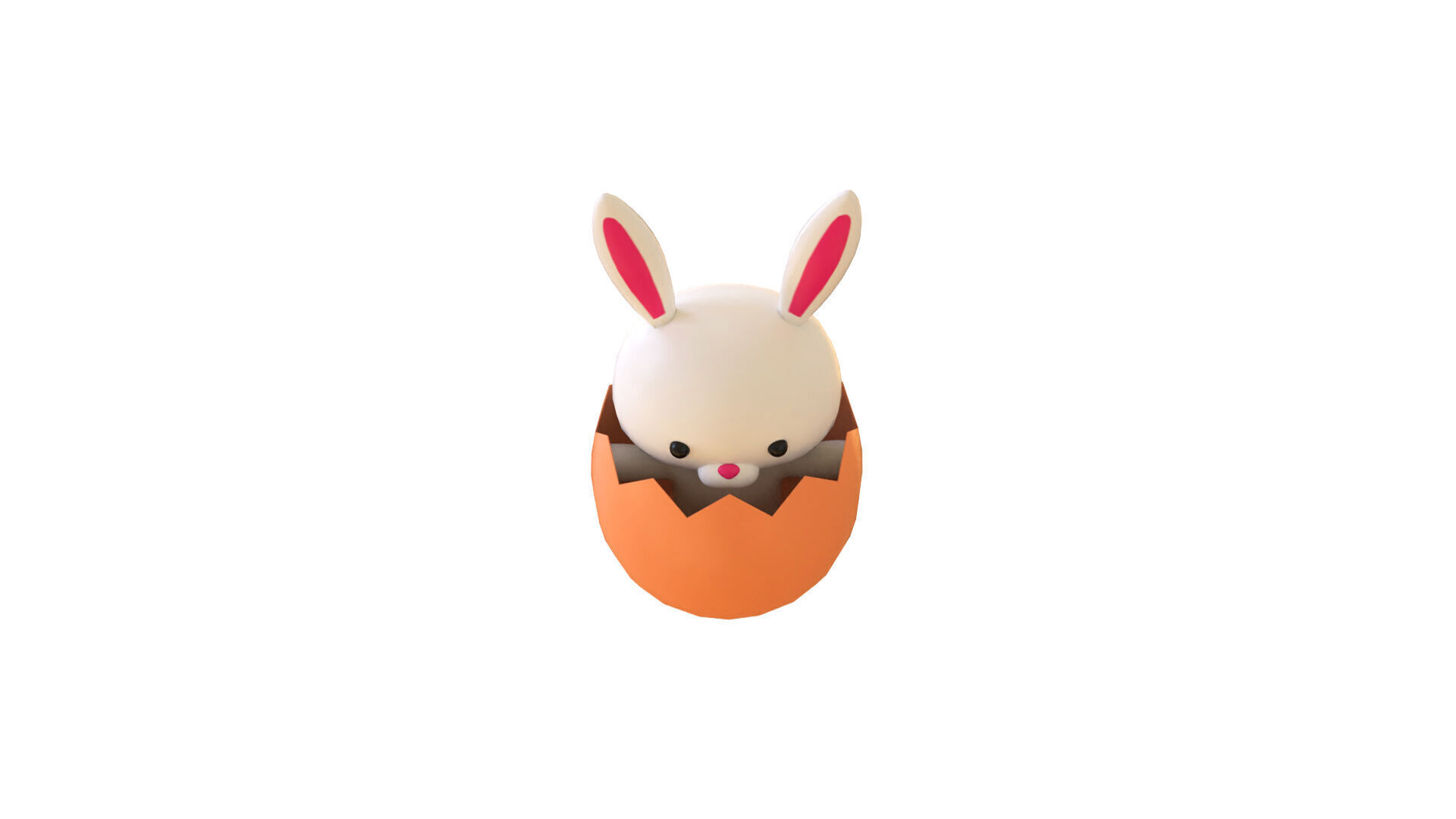 Easter Rabbit Eggs 02 Low-poly 3D model_3