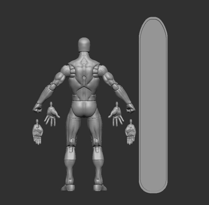Marvel L Silver Surfer - 3d scanned toy for educational purpose 3D print model_1