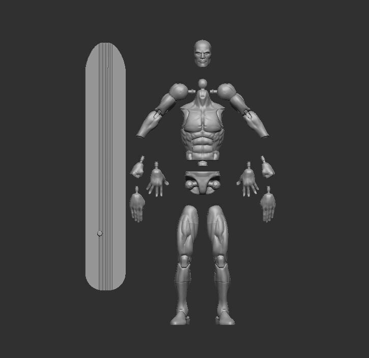 Marvel L Silver Surfer - 3d scanned toy for educational purpose 3D print model_2