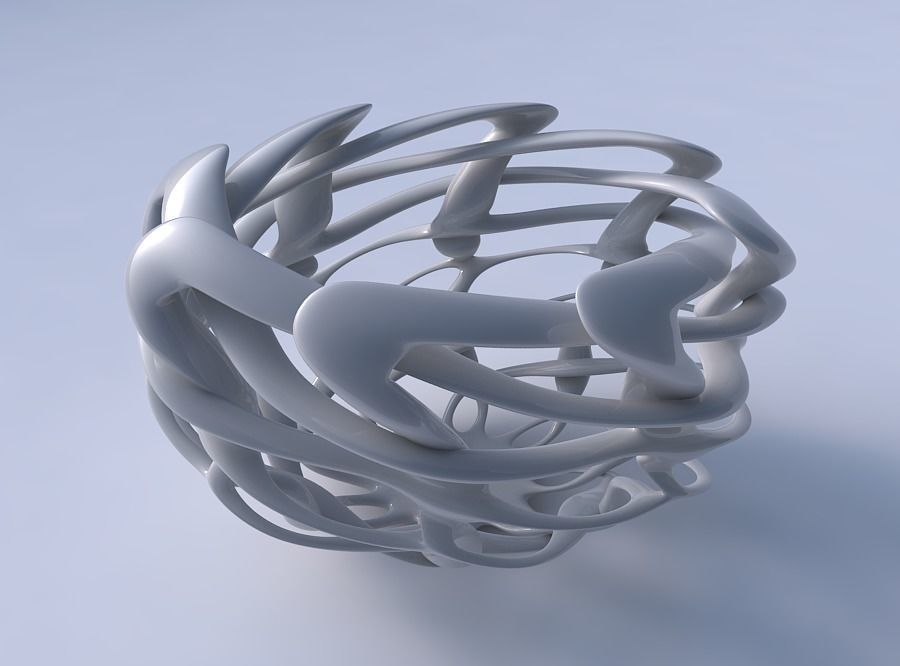Bowl cylindrical with interlacing lattice twisted and squeezed 2 3D model_3