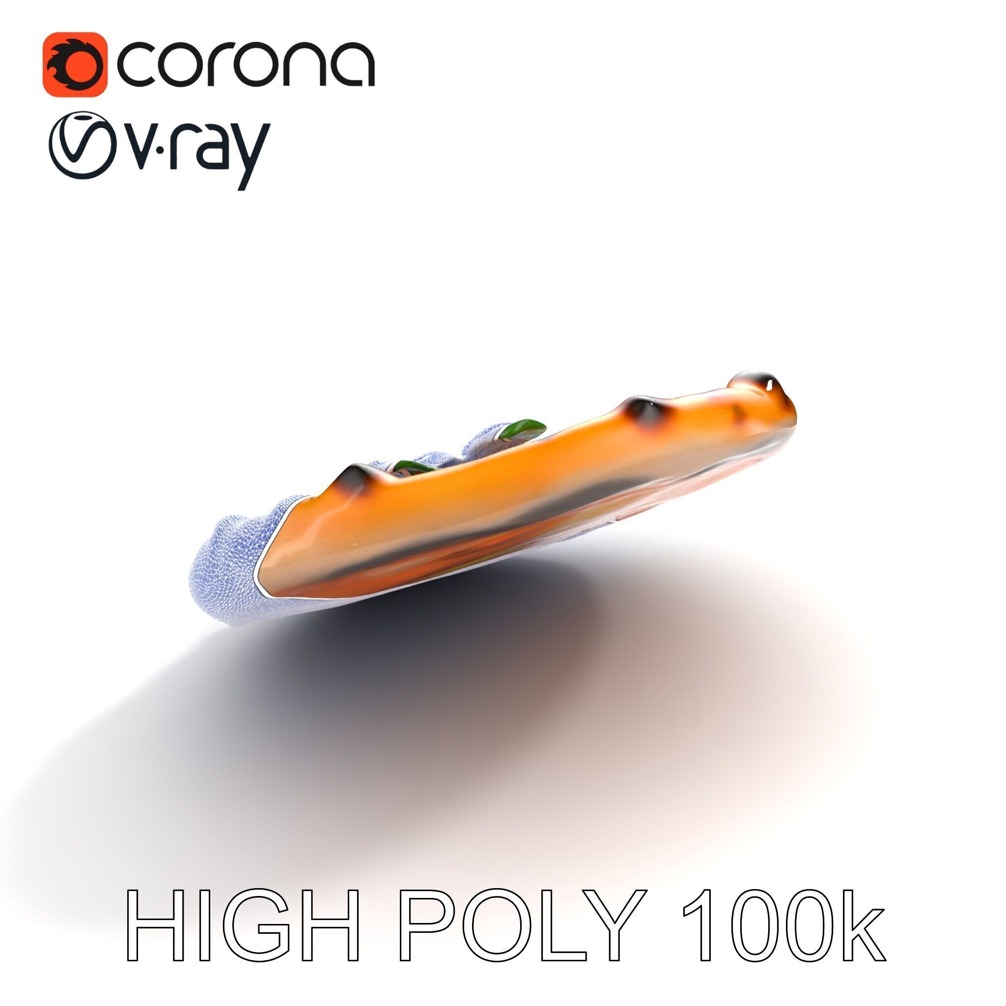 Neapolitan Pizza Model Pack with Charred Edges Low-poly 3D model_17