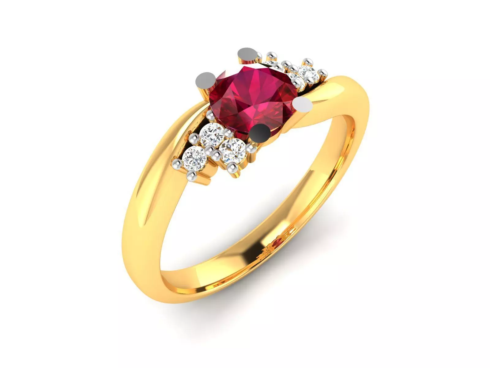 Women Ring Render 3dm STL OBJ FBX Details 3D print model_0