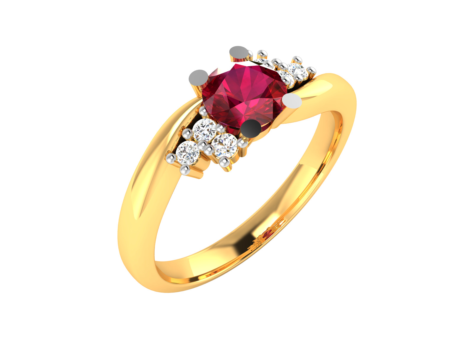 Women Ring Render 3dm STL OBJ FBX Details 3D print model_1