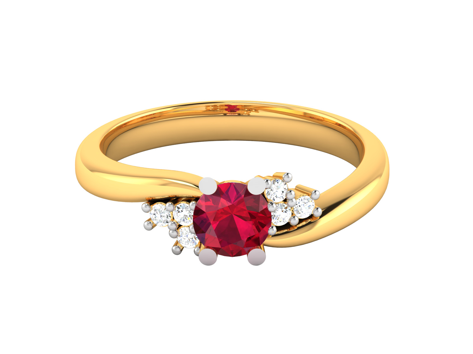 Women Ring Render 3dm STL OBJ FBX Details 3D print model_7