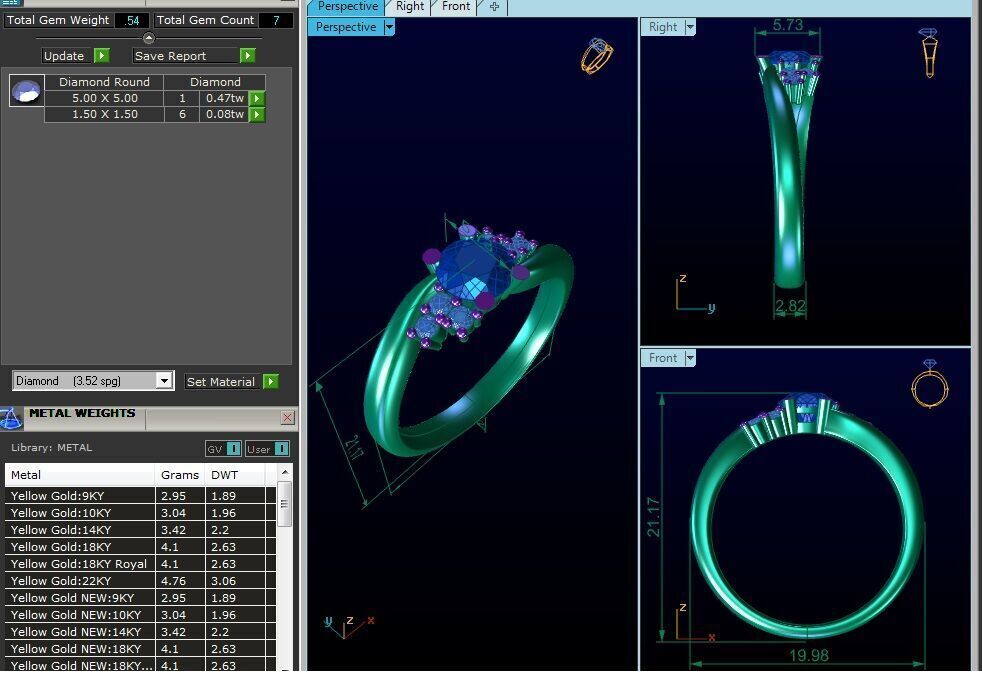 Women Ring Render 3dm STL OBJ FBX Details 3D print model_8