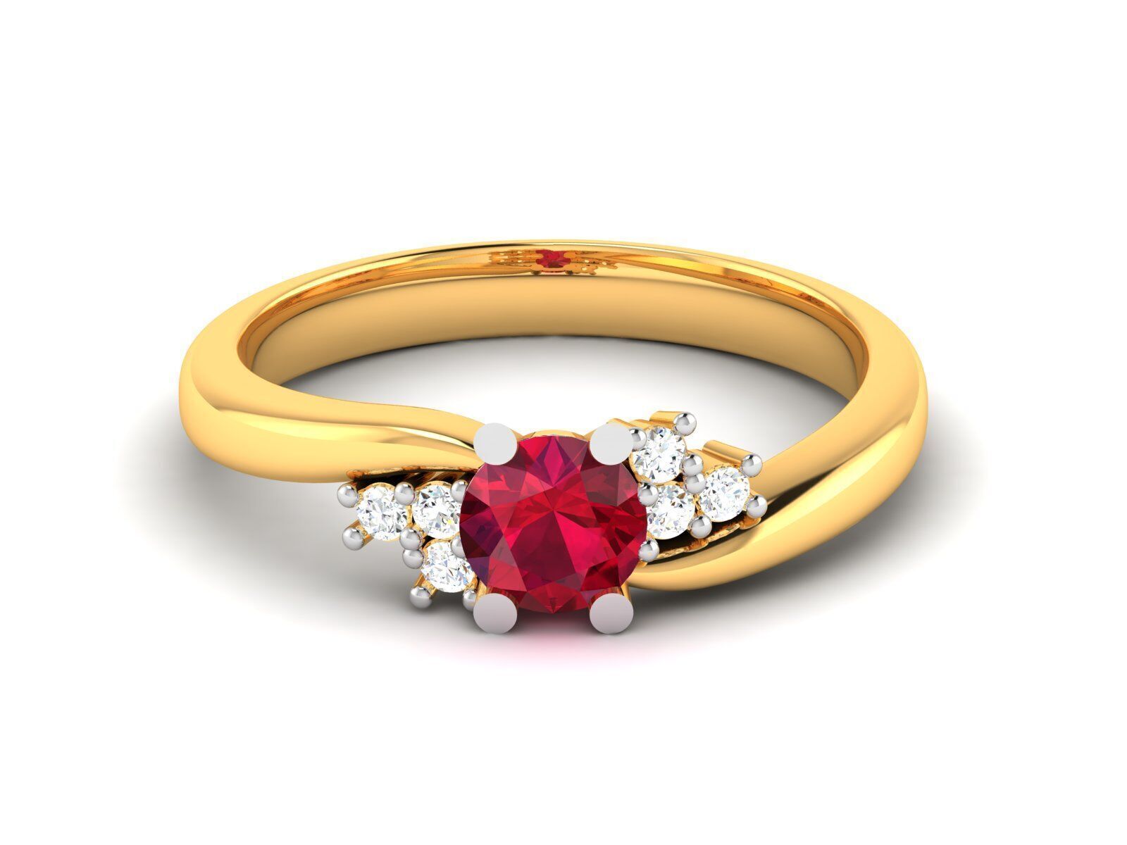 Women Ring Render 3dm STL OBJ FBX Details 3D print model_6