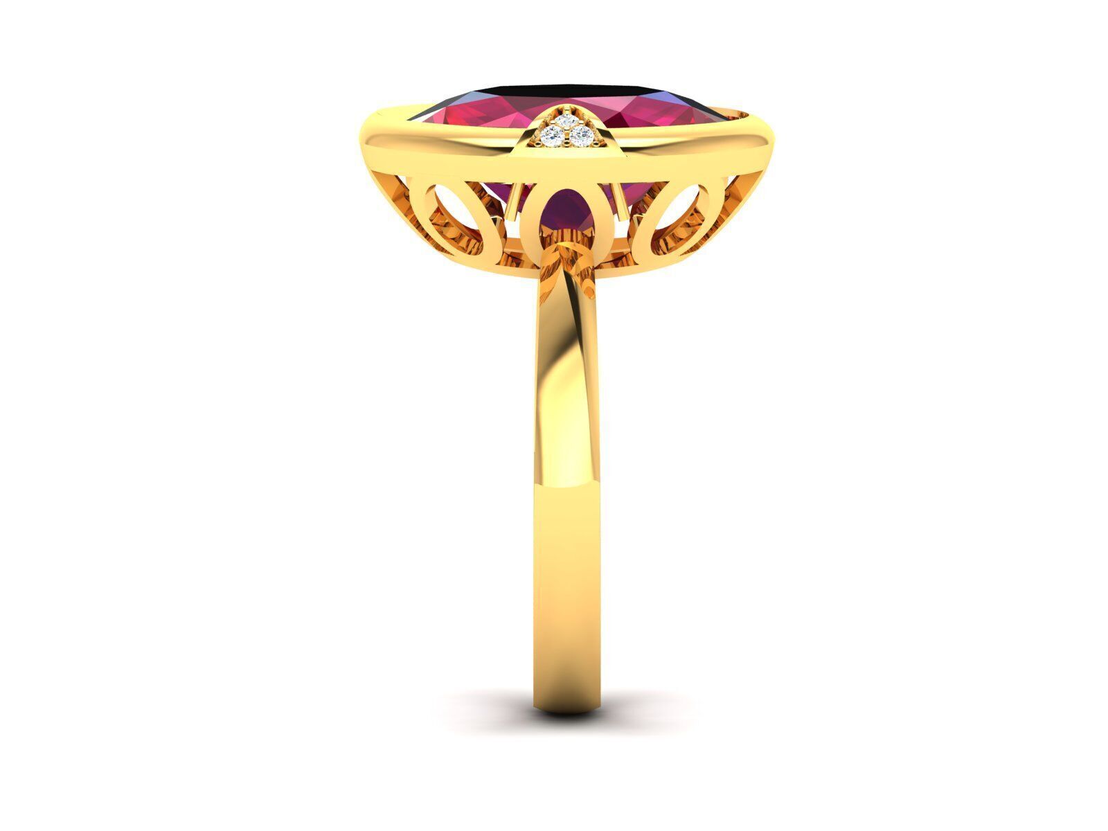 Women Ring  Render 3dm STL OBJ FBX Details 3D print model_4