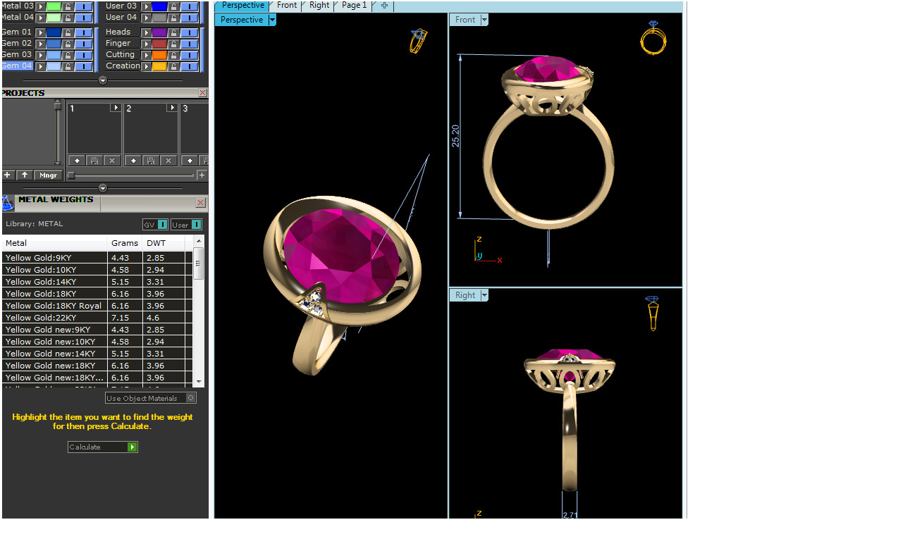 Women Ring  Render 3dm STL OBJ FBX Details 3D print model_10