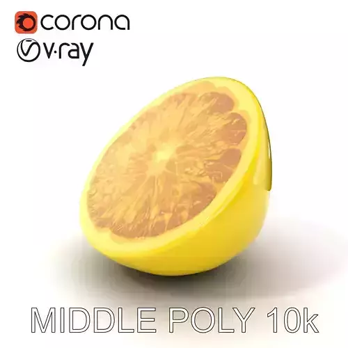 Realistic Lemon Slice model pack Low-poly 3D model