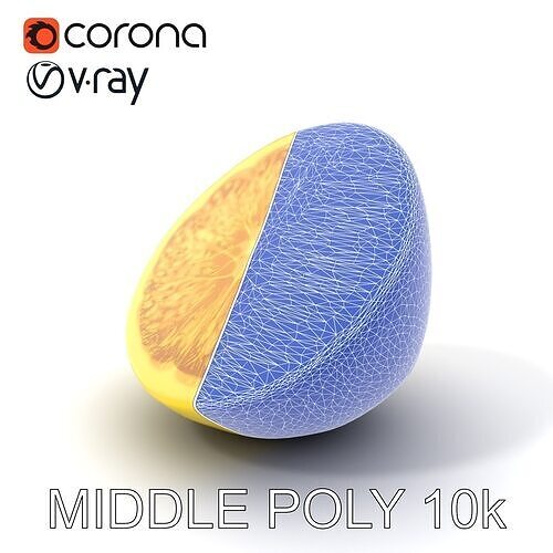 Realistic Lemon Slice model pack Low-poly 3D model 6