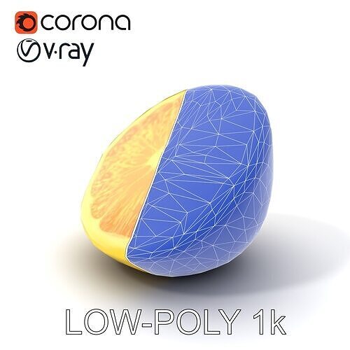 Realistic Lemon Slice model pack Low-poly 3D model 7