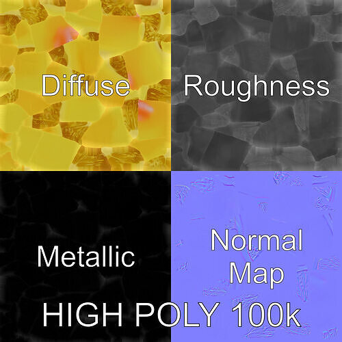 Realistic Lemon Slice model pack Low-poly 3D model 3