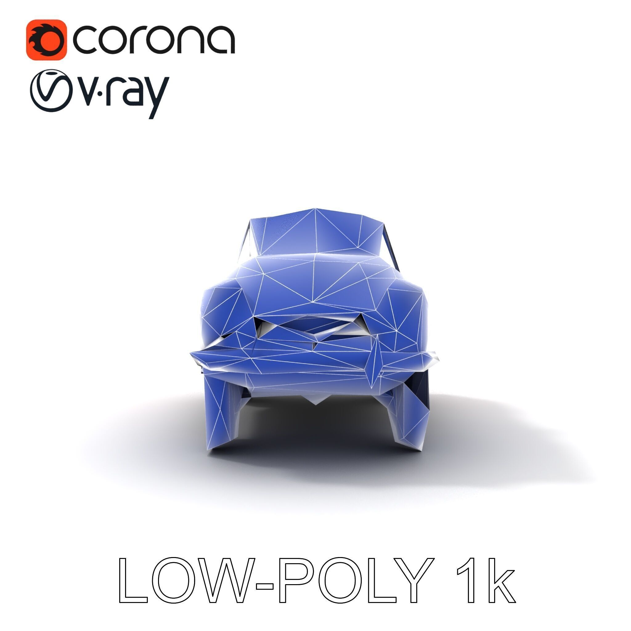 Vintage Bumper Car Metallic Exterior Model Pack Low-poly 3D model_12