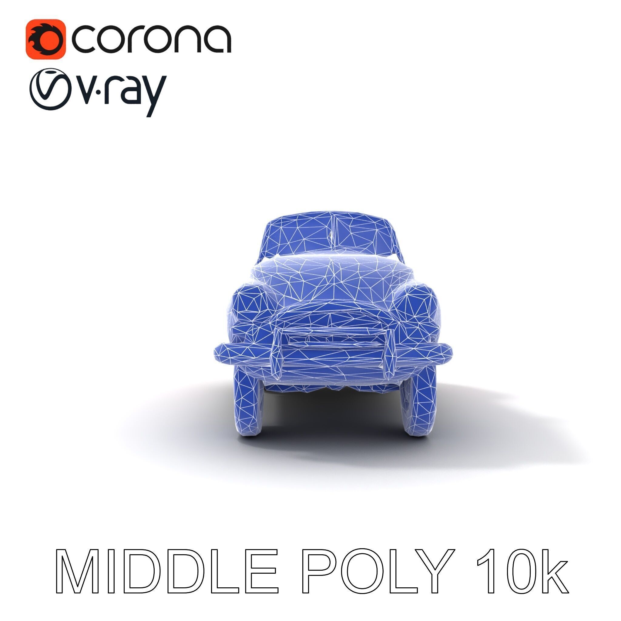 Vintage Bumper Car Metallic Exterior Model Pack Low-poly 3D model_21