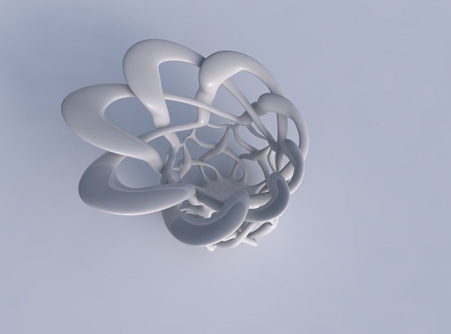 Bowl cylindrical with interlacing lattice eccentric 3D print model_1