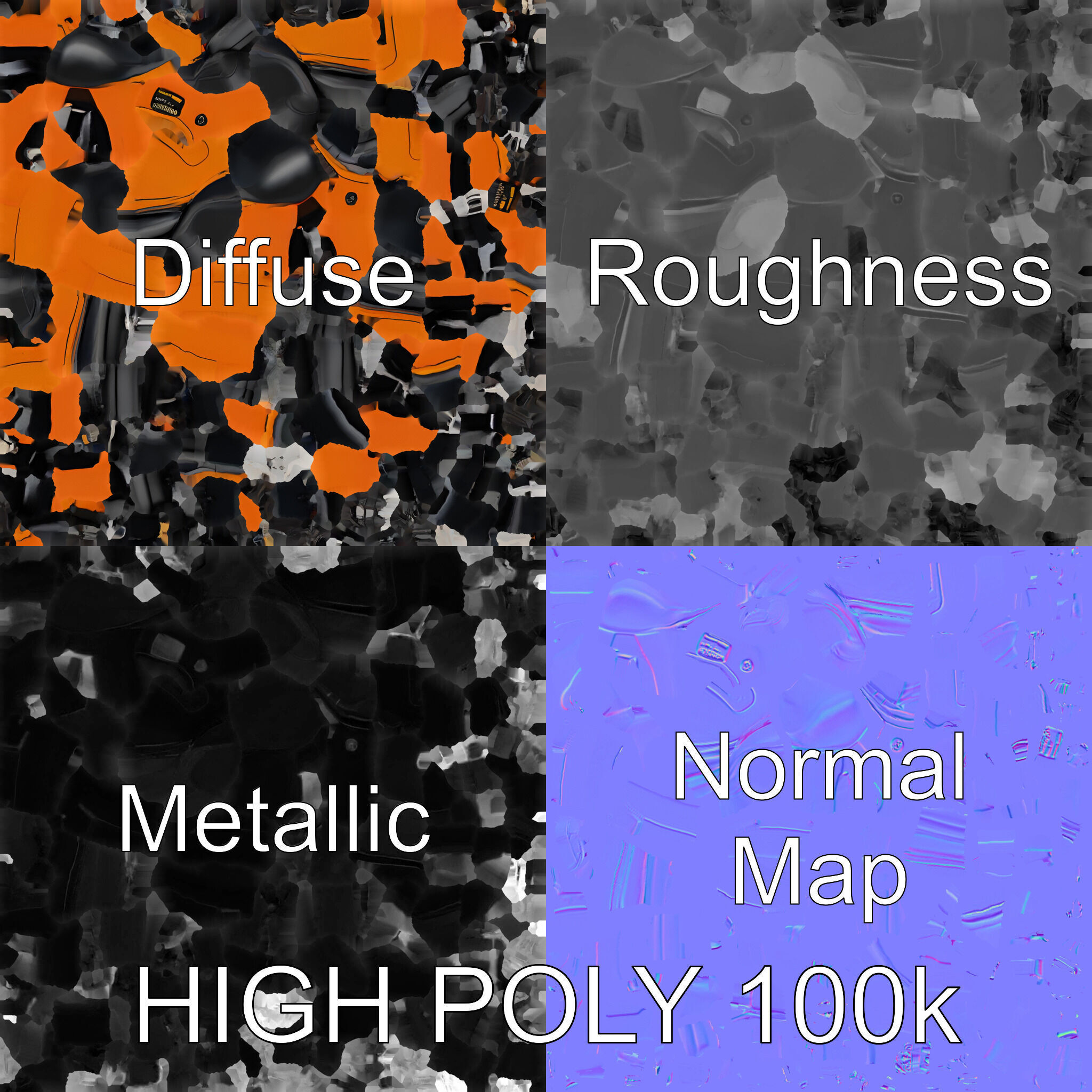 Thrill Ride Drop Tower Seat model pack Low-poly 3D model_3