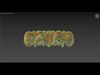 Carving ornate gold ornament  3D model_1