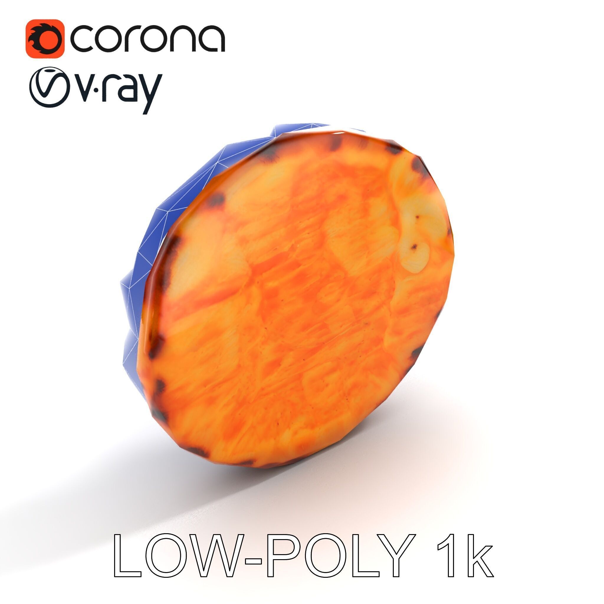 Realistic Margherita Pizza D model pack Low-poly 3D model_14