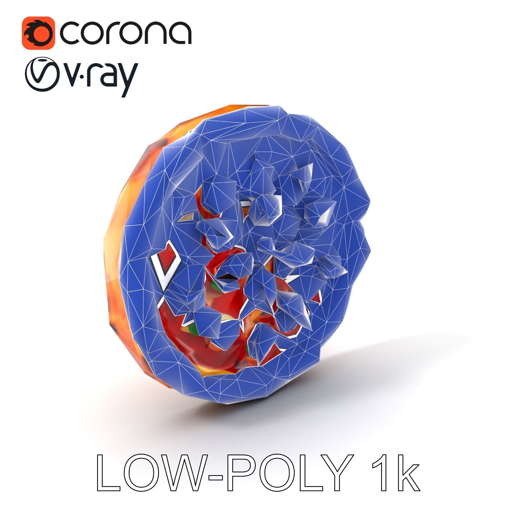 Realistic Margherita Pizza D model pack Low-poly 3D model_7