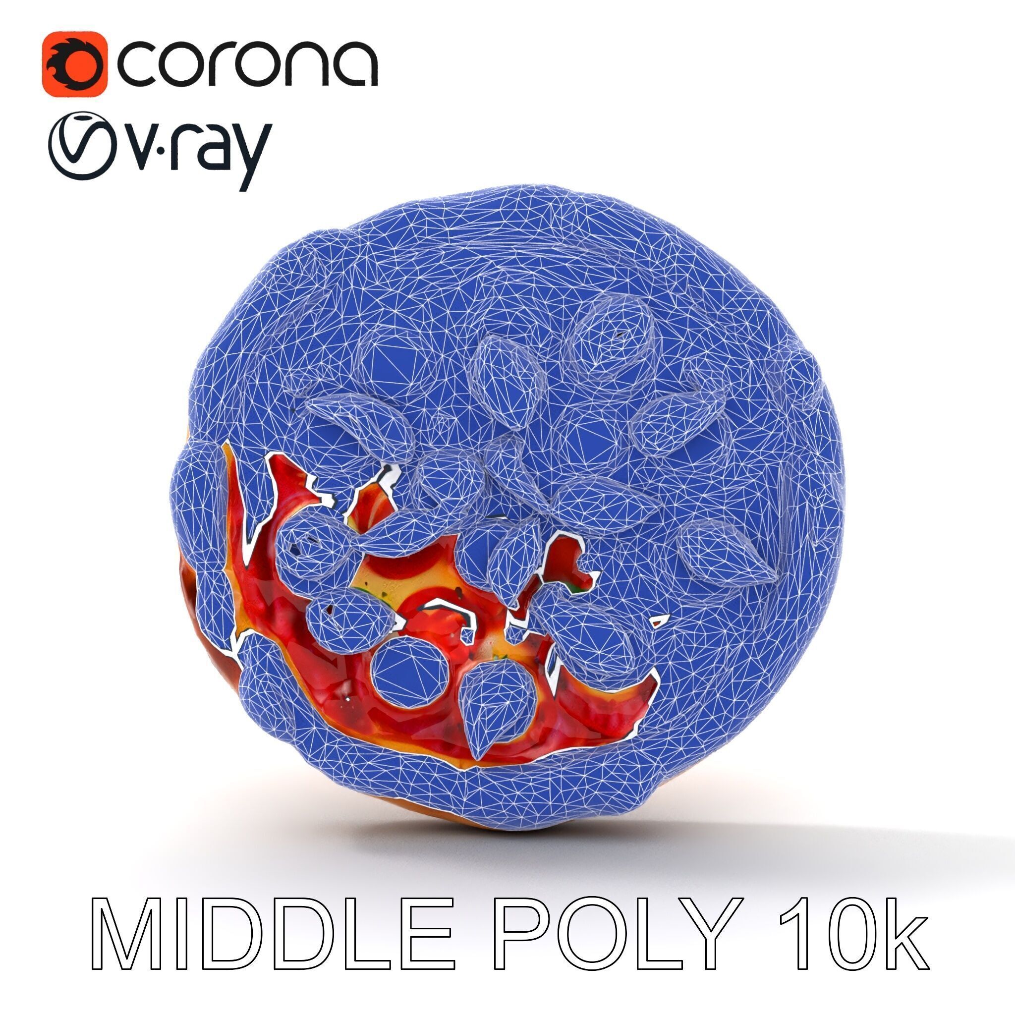 Realistic Margherita Pizza D model pack Low-poly 3D model_29