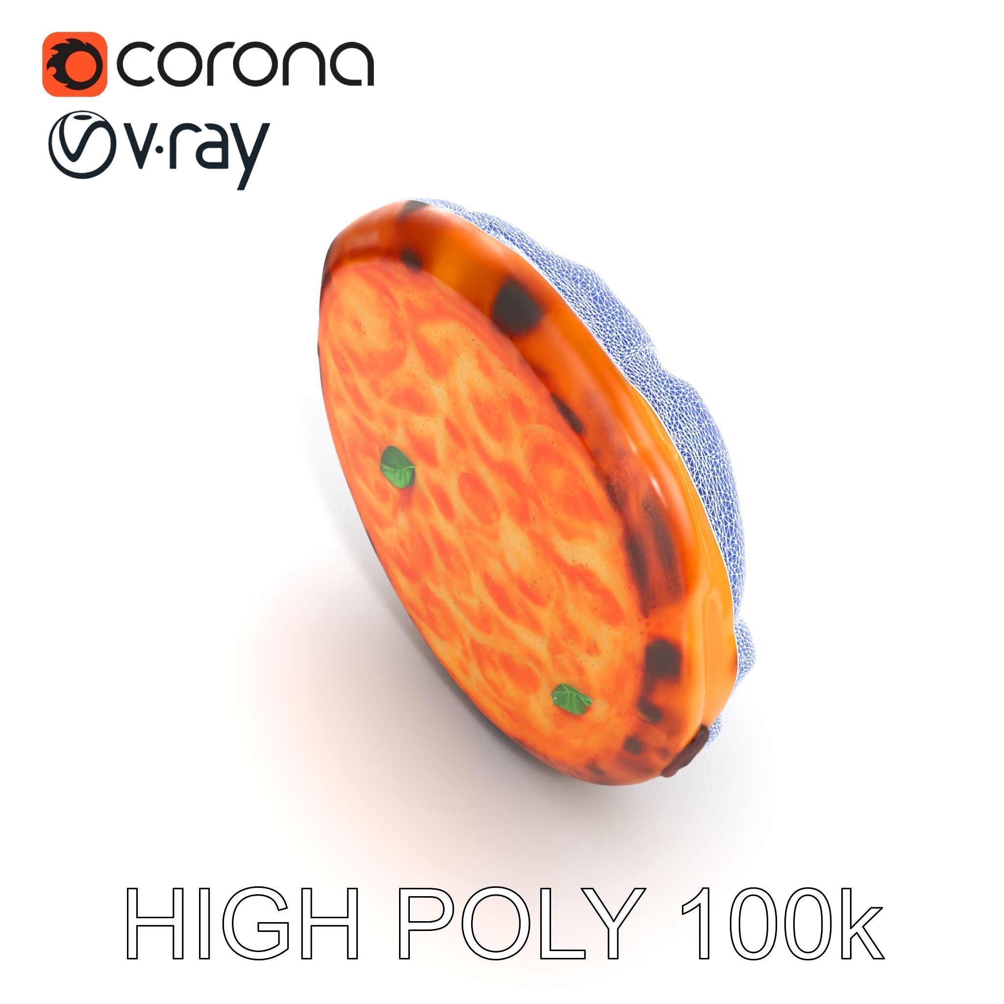 Realistic Margherita Pizza D model pack Low-poly 3D model_25