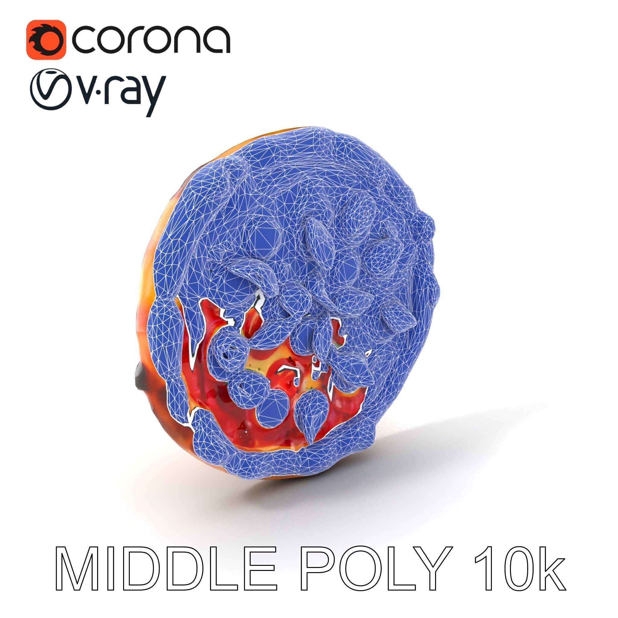 Realistic Margherita Pizza D model pack Low-poly 3D model_6