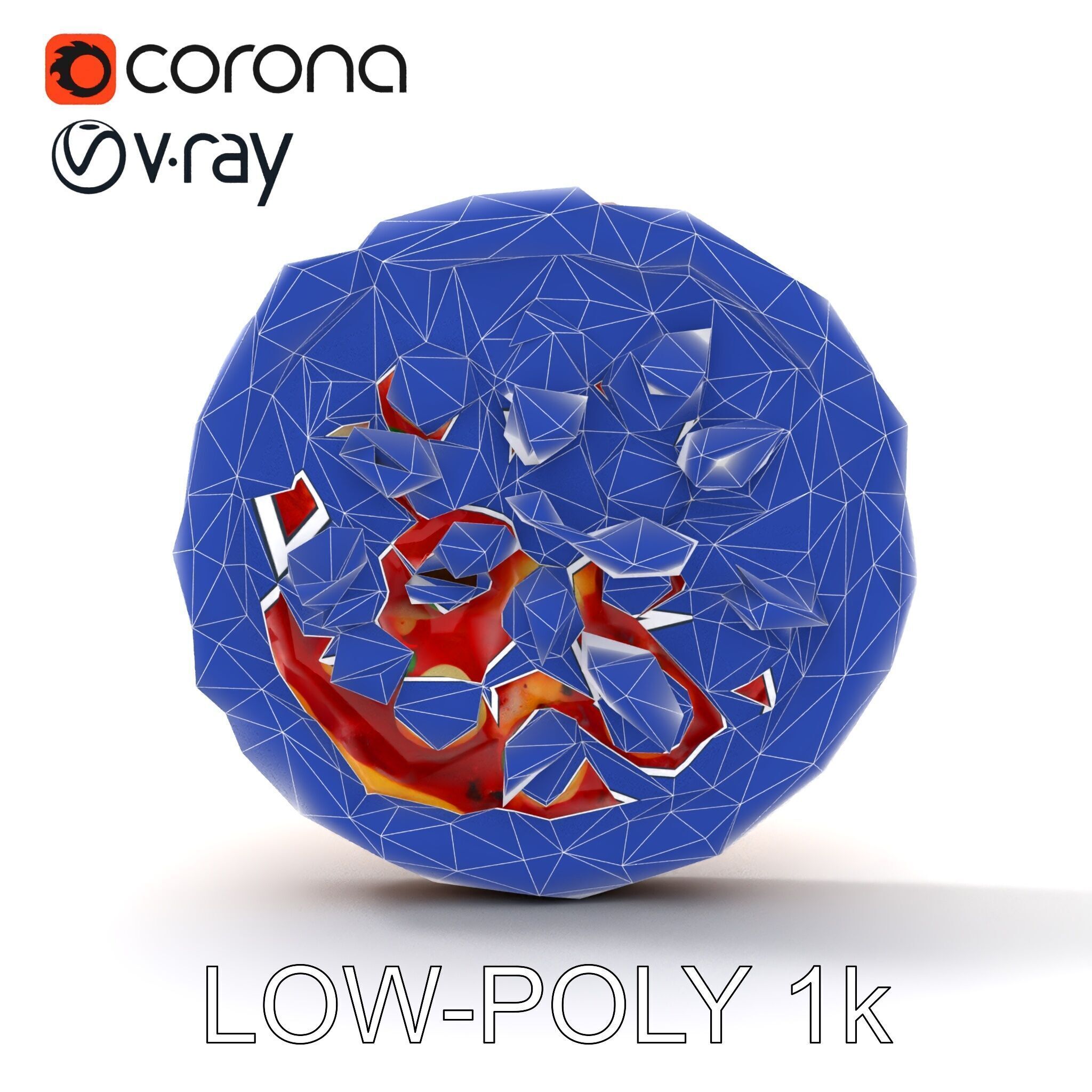 Realistic Margherita Pizza D model pack Low-poly 3D model_27