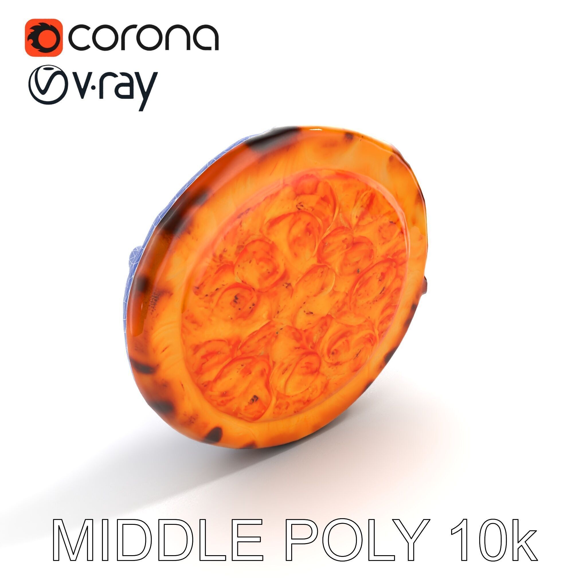 Realistic Margherita Pizza D model pack Low-poly 3D model_11