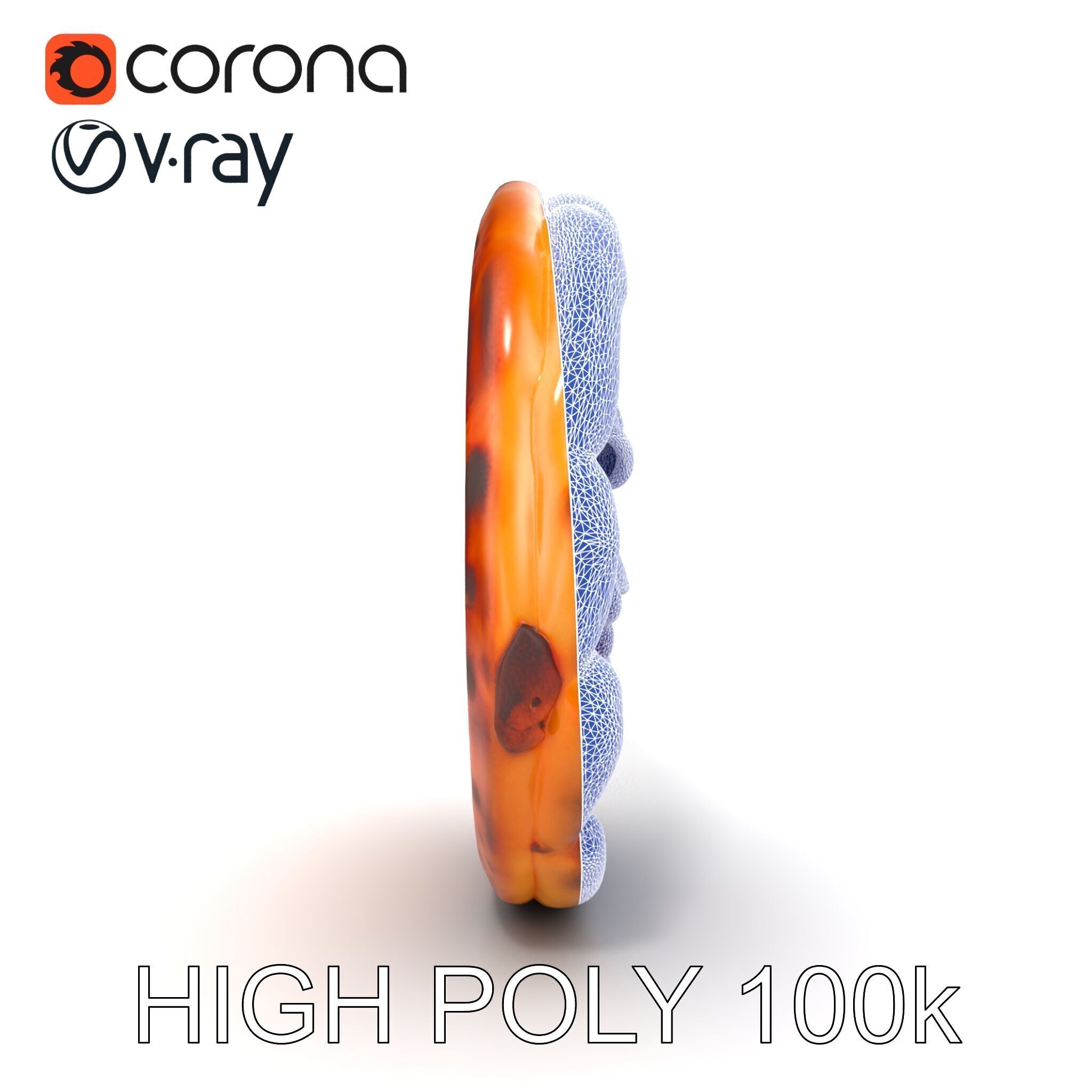 Realistic Margherita Pizza D model pack Low-poly 3D model_21